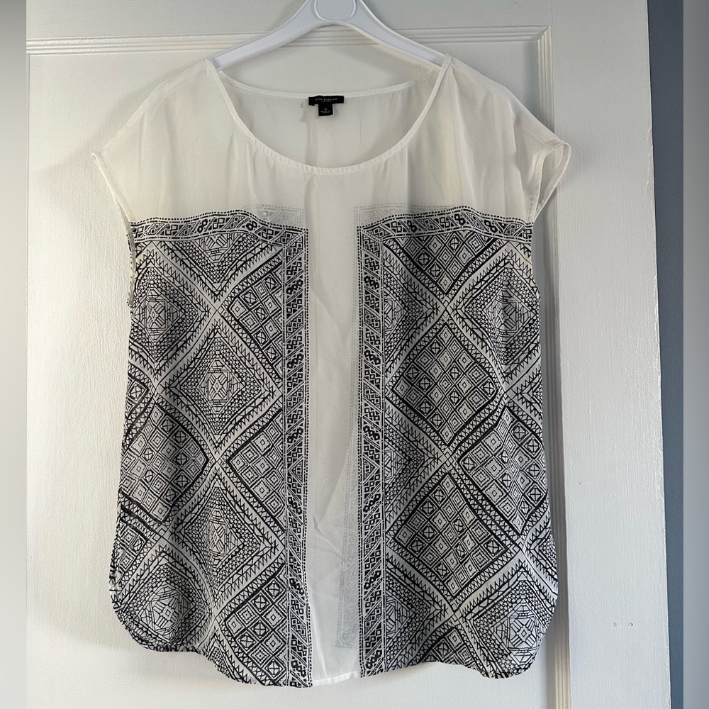 Ann Taylor Black & White Blouse